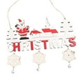 thumbnail image 5 of S SERENABLE Wooden Christmas Hanging Pendant Plaque Sign Wall Xmas Decor Holiday with Bells Door Hanging Sign for Office Nursery Festival Elk, 5 of 8