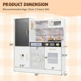 thumbnail image 3 of Gymax Play Kitchen Toy Set w/ Chalkboard Oven Sink Curtain Microwave Water Dispenser, 3 of 10