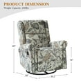 thumbnail image 5 of Fabric Manual Swivel Recliner Nursery Armchair Nailhead Trims Bedroom Home Living Room Jeacobean, 5 of 8