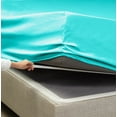 thumbnail image 6 of Hearth & Harbor Deep Pocket 4 Piece Solid Bed Sheet Set, 1800 Thread Count Microfiber Sheets, Queen, Teal Blue, 6 of 7