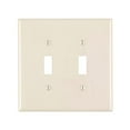 thumbnail image 1 of Light Almond 2-Gang Oversized Toggle Switch Wall Plate, 1 of 1