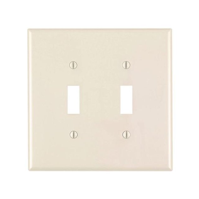 Light Almond 2-Gang Oversized Toggle Switch Wall Plate