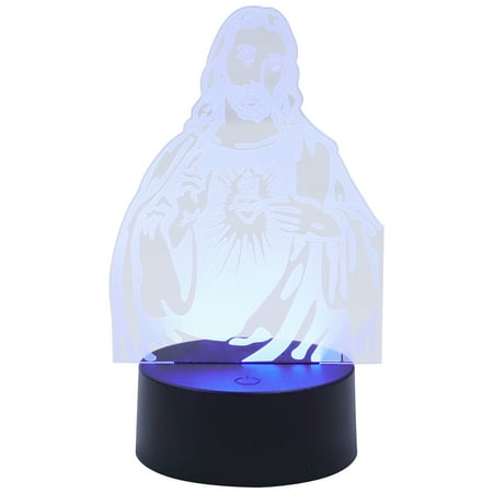

NUOLUX Acrylic Jesus Night Light Desktop Night Lamp 3D Visualization Night Light
