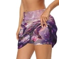 thumbnail image 2 of KEIAHUAN Hummingbird Flower Women Skorts Skirts with Pocket A Line Casual Golf Skorts for Women Elastic Breathable Tennis Skirts Athletic Skort with Pockets, 2 of 7