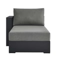 thumbnail image 5 of Modular Lounge Chair Chaise, Grey Gray, Aluminum Metal, Outdoor Patio Balcony Cafe Bistro Garden Hospitality Restaurant, Modern Contemporary HB36557, 5 of 9
