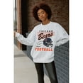 thumbnail image 3 of Women's Gameday Couture  Ash Chicago Bears Home Turf Oversized Premium Fleece Pullover Sweatshirt, 3 of 4
