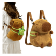 thumbnail image 1 of Bonita Mochila Felpa Forma Capibara Para Niños Nueva Xtellar cafe, 1 of 4