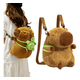 thumbnail image 1 of Bonita Mochila Felpa Forma Capibara Para Niños Nueva Xtellar cafe, 1 of 4