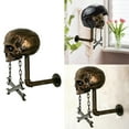 thumbnail image 2 of Sinyiin Motorbike Helmet Holder Wall Mount Helmet Rack Skull Shape Helmet Stand Skull Head Holder for Coat Wall Decorations, 2 of 5