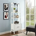 thumbnail image 2 of Allora 25" 4 Shelf Ladder Bookcase in White, 2 of 7
