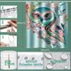 thumbnail image 2 of Fabric Shower Curtain Liner Colorful Owl Shower Curtain with 12 Hooks for Home Hotel Shower Curtain Waterproof (72" X 72"), 2 of 5