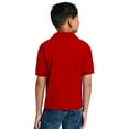 thumbnail image 4 of Gildan Youth DryBlend Jersey Polo Classic Fit Tee, Breathable Cotton-Poly Welt Collar T-Shirt, Red, S, 4 of 5