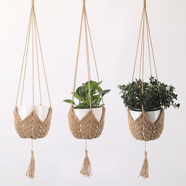 Houderco 2Ud Colgador De Maceta En Macrame Color Resistente Para Y Jardinería