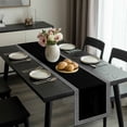 thumbnail image 2 of Black Table Runner 72 Inches Long, Modern Geometric Abstract Art Aesthetics Kitchen Coffee Dining Table Decoration for Home Party Birthday Wedding Home Decor 14x72 Inches, 2 of 8