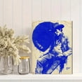 thumbnail image 2 of Retro Blue Howdy Typography Canvas Western Cowboy Trendy Dorm Wall Art, 2 of 8