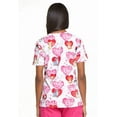 thumbnail image 3 of Dickies EDS Medical Scrubs Top for Women V-Neck DK704, XS, Fur Baby, 3 of 5