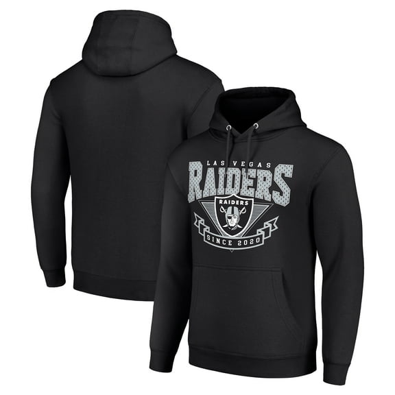 Men's Starter Black Las Vegas Raiders -80s Inspired Pullover Hoodie