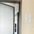 thumbnail image 1 of Letreros de baño de Oriente Medio, adhesivos acrílicos para puerta, fáciles de instalar, elegantes, para decoración de puertas de tiendas, hoteles y centros comerciales. Plata, 1 of 8
