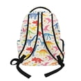 thumbnail image 2 of SCRAWLGOD Dinosaur Skeleton Spot Bone Print Beige Lightweight Casual Backpack, Unisex Daypack for Travel Work Business Commute School, Laptop Storage Classic Modern Simple Design, 2 of 7