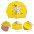 thumbnail image 3 of Unique Bargains 1 Pc Silicone Cartoon Binoculars Swim Cap Yellow, 3 of 6