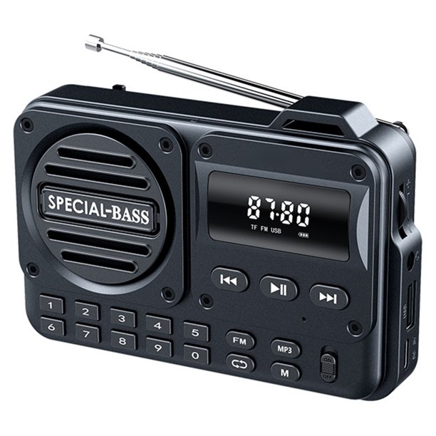 Radio AM/FM Compatible Con Diente/TF Mini Transistor para Gym () Blue Black