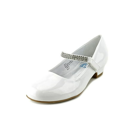 

Dempsey Marie Girls 1 Low Heel Dress Shoe with Rhinestone Strap in Ivory White or Black