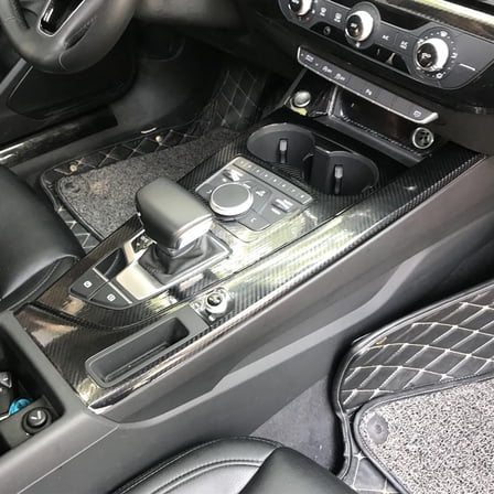 Carbon Fiber For Audi A4 A5 B9 2017-2019 Car Film Interior Sticker Center Console Gear Dashboard Air Door Handle Lift Panel