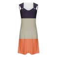 thumbnail image 5 of gakvbuo summer Tank dresses for women 2024 Sleeveless Mini Dress Sundresses Women Floral Print ElegantAnd Color Blocking One ShoulderDress Short Sleeved One Shoulder Dress, 5 of 5