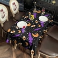 thumbnail image 2 of Halloween Bat Moon Eye Pattern Rectangle Tablecloth 60"x120",Waterproof Polyester Rectangle Table Cloth, Wipeable Spillproof Polyester Tablecloth for Dining, Camping, Indoor and Outdoor, 2 of 6