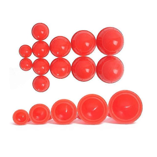 12 Pcs Silicone Cupping Set Acupuncture Cupping Therapy Set Body Massage Cup Set Vacuum Red