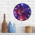 thumbnail image 7 of GZHJMY Space Galaxy Wall Clock, 10" Silent Non Ticking Round Clock, Oil Painting Easy to Read Clock for Living Room Bedroom Bathroom Home Decor Holiday Gifts, 7 of 7