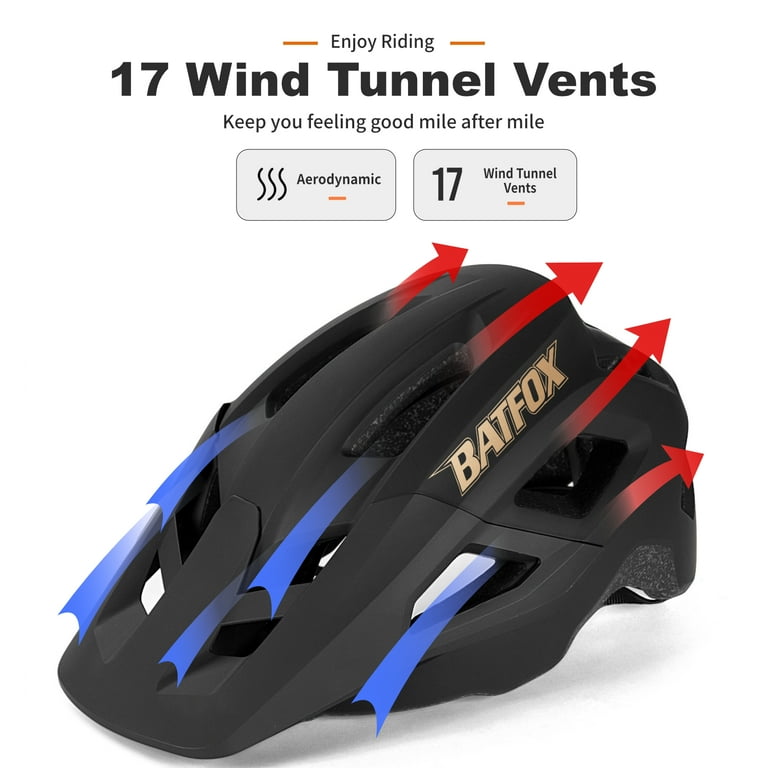 BATFOX Adult Mountain Bike Helmet NTA 8776 E-bike Certified CPSC
