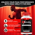 thumbnail image 2 of MaxVirility for Men Capsules - Max Virility Vitamin Complex Pills, All Natural Dietary Supplement, 5 Pack, 300 Capsule, 2 of 6