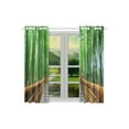 thumbnail image 2 of CADecor Japanese Window Kitchen Curtain, Path to Bamboo Forest Window Treatment Panel Curtains,26x39 inches,Set of 2, 2 of 3