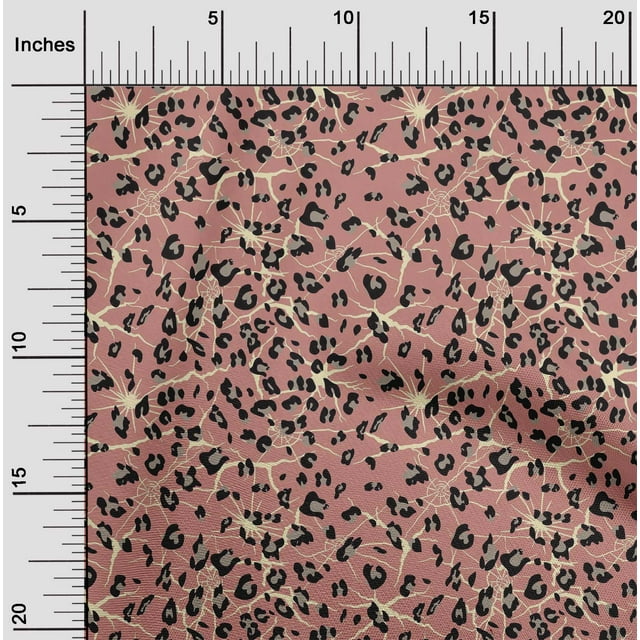 oneOone Georgette Viscose Fabric Leopard Animal Skin Print Fabric BTY 42 Inch Wide