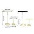 thumbnail image 4 of ruzhgo 2Pcs Boucle d'Oreille Titulaire Délicat Rack Multifonctionnel Anneau Organisateur Collier Bijoux Ménage Dressing Table en Forme de T Rond Rack en Forme de T Plat Rack, 4 of 6