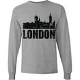 thumbnail image 3 of Inktastic London England City Skyline with Grunge Long Sleeve T-Shirt, 3 of 5