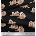 thumbnail image 3 of Soimoi Velvet Fabric Golden Retriever Dog Print Fabric by Yard 58 Inch Wide, 3 of 3