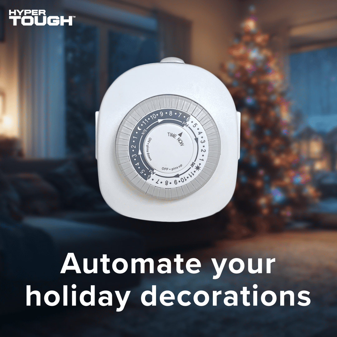Hyper Tough, Indoor Analog Timer, Double Grounded Outlet