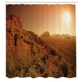 thumbnail image 3 of Ambesonne Galaxy Shower Curtain, Space Clash Landscape, 69"Wx84"L, Brown Yellow, 3 of 5