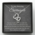 thumbnail image 2 of Double Hearts, Gift for Surrogate, Surrogate Thank you Gift, Surrogacy Gift, Necklace, Gestational Surrogacy, Surrogate Gift, Anniversary Gift, Necklace Jewelry With Message Card & Box, 2 of 7