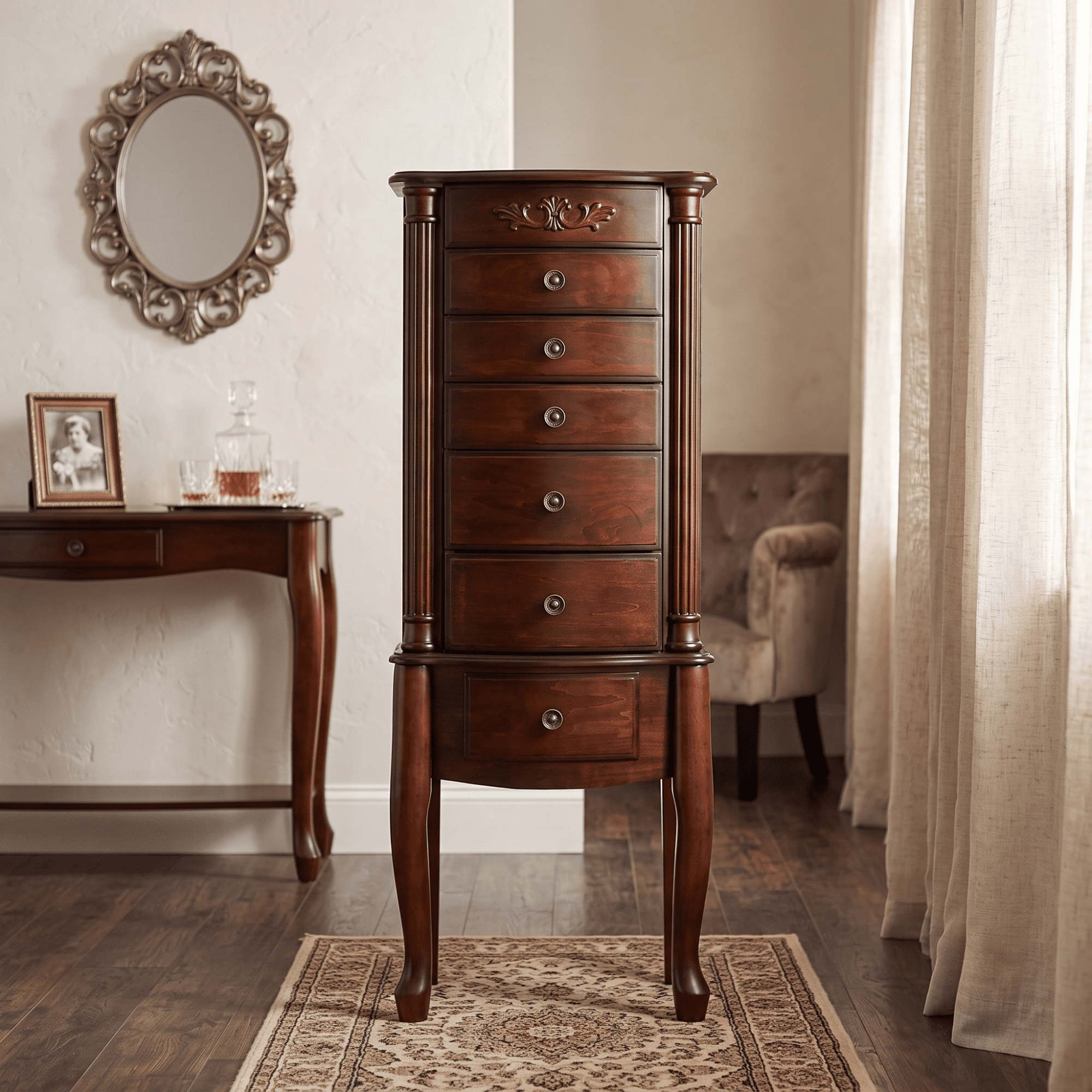Hives & Honey Morgan Jewelry Armoire - Walnut