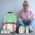 thumbnail image 2 of Jeiento Green Ice Cream 4-Piece Kids Backpack Set 17 Inch Schoolbag with Lunch Box Pencil Case Water Bottle Holder Lightweight Breathable Bookbag for Girls Back to School, 2 of 7