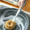 thumbnail image 1 of Cepillo para lavar platos con mango largo que no raya | Mango ergonómico de madera | Cerdas plásticas para ollas, sartenes, cristalería, fregadero, estufa, suministros de limpieza de cocina, 1 of 6