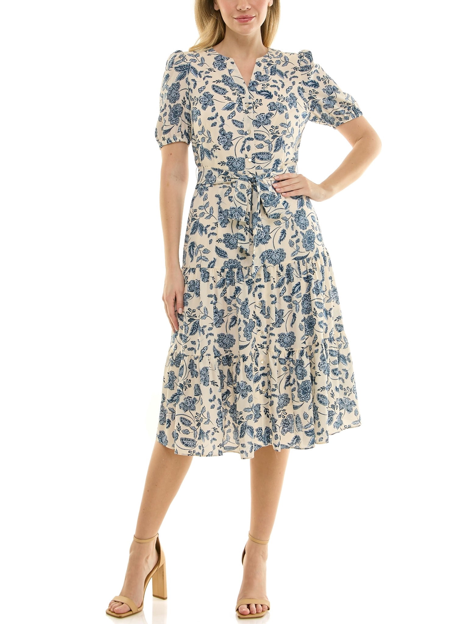 Nanette Nanette Lepore Womens Tie Waist Shirtdress