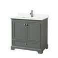 thumbnail image 5 of Wyndham Collection WCS202036SGBWQUNSMXX Deborah 36" Free Standing Single Basin Vanity Set, 5 of 6
