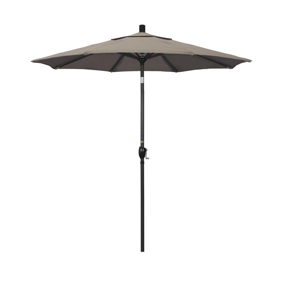 California Umbrella 7.5' Market Patio Umbrella with Push Tilt in Taupe
