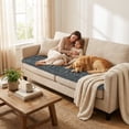 thumbnail image 5 of Smiry Couch Covers Sofa Cover Slipcover for Dogs Washable, Non Slip Sofa Protector, Fuzzy Couch cover Pet Friendly Home Decor, Dark Gray, 27.6" x 70.9", 5 of 10