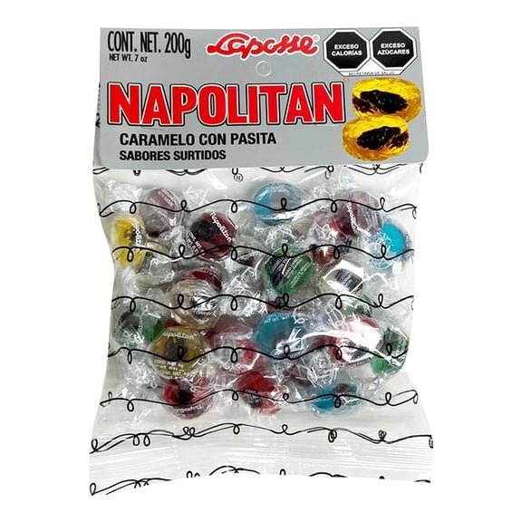 Caramelo Laposse Napolitan con pasita surtido 200 g