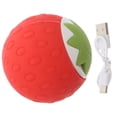 thumbnail image 1 of Pelota interactiva para gatos con cable tipo C, forma de fresa, automática, con movimiento activado, juguete eléctrico para gatos de interior y exterior, 1 of 8
